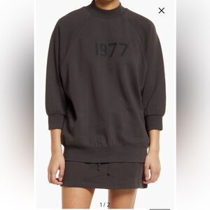 Fear of God Essentials Mock Neck French Terry Pullover. Iron. Women’s S. EUC
